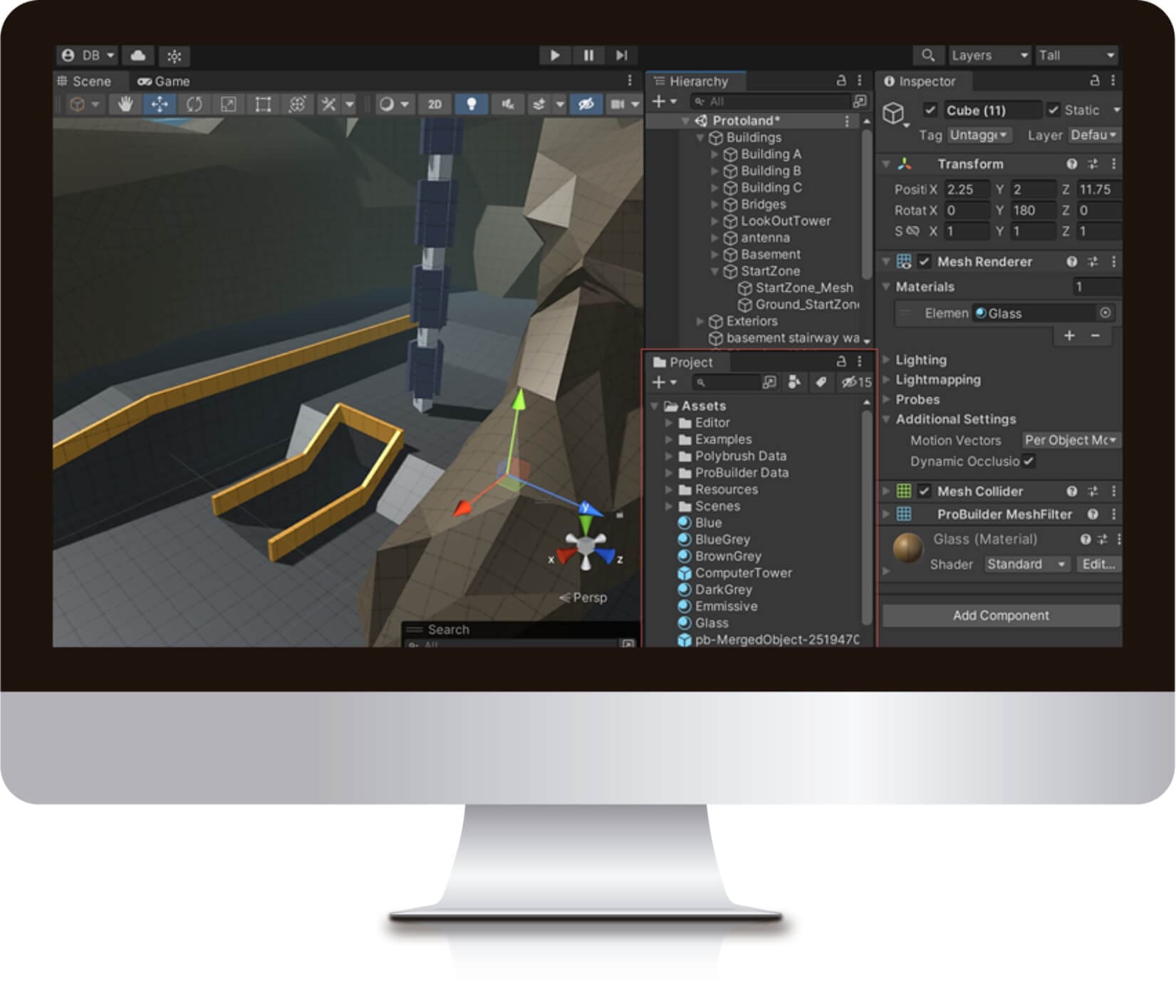 Unityを操作している画面のイメージ画像